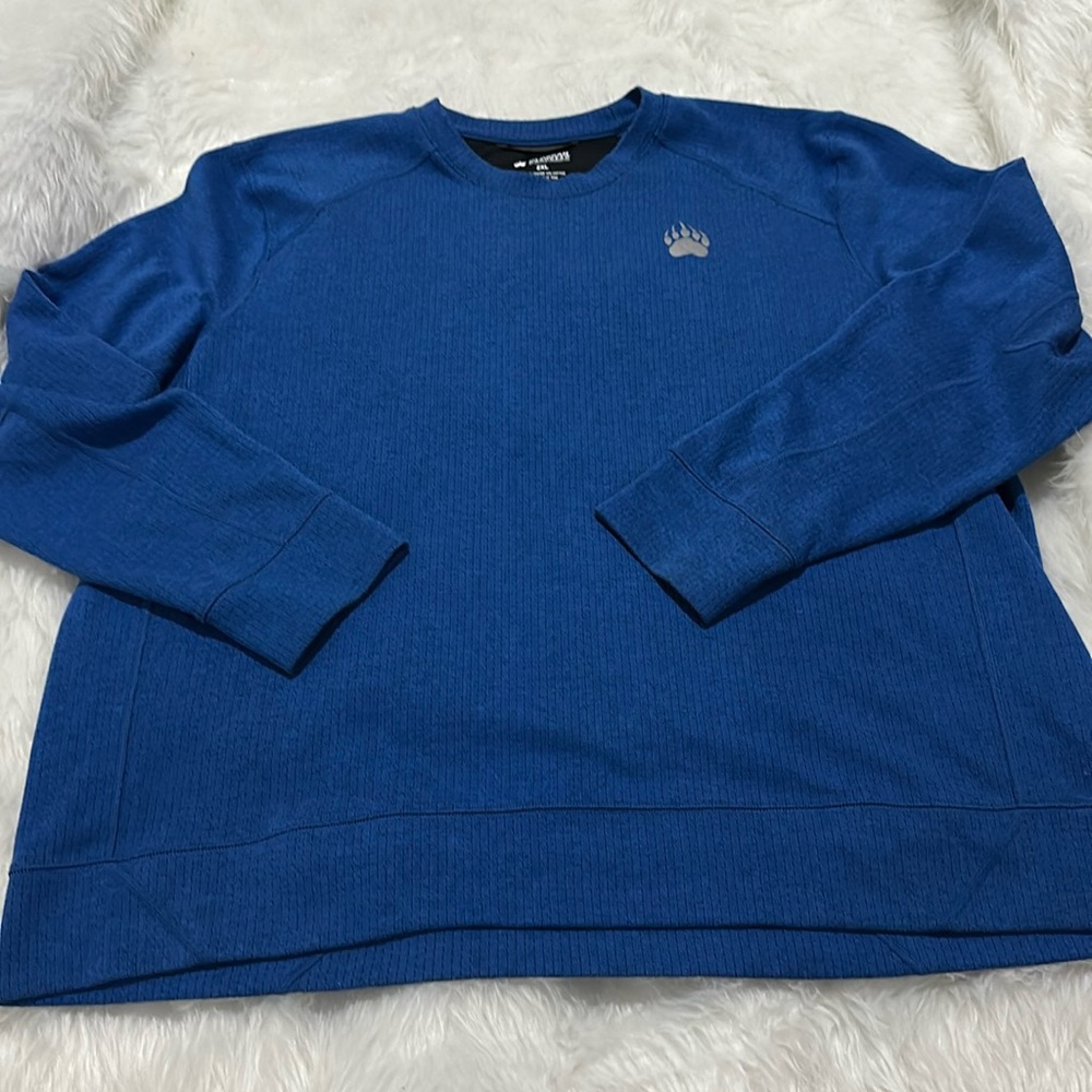 Alaskan hardgear by Duluth trading co blue warm thermal sweater top size 2xl